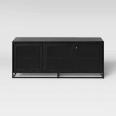 Glasgow Metal Media Stand Black