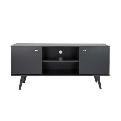 Mid Century Modern TV Stand Black