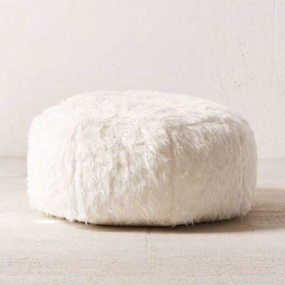  Aspyn Faux Fur Shag Ottoman