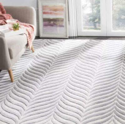 Zandbergen Hand-Tufted Beige/Gray Area Rug- 6' x 9'