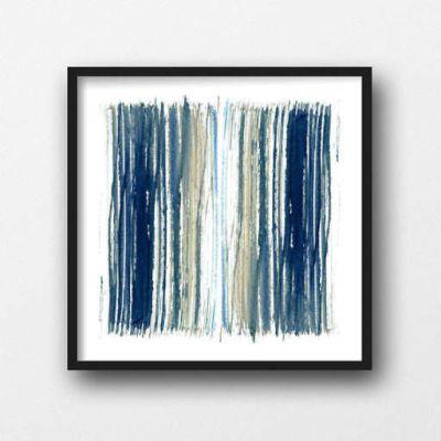 Indigo Blue Stripes Print