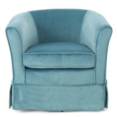 Cecilia Velvet Swivel Club Chair