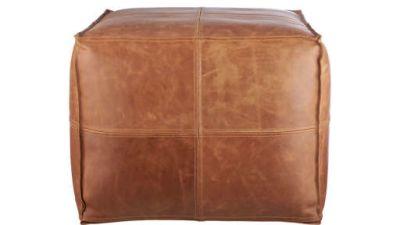 Leather Pouf