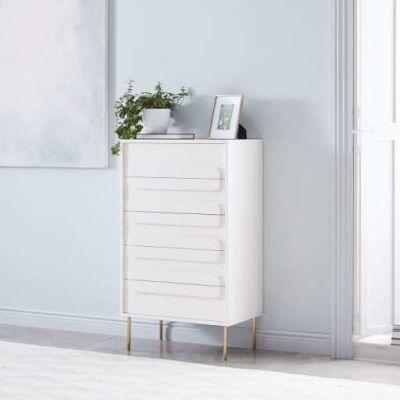Gemini 5-Drawer Dresser - White Lacquer