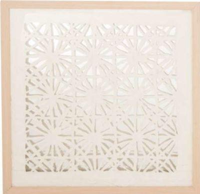 Modern 24 Inch Wood and Glass Abstract Wall Art