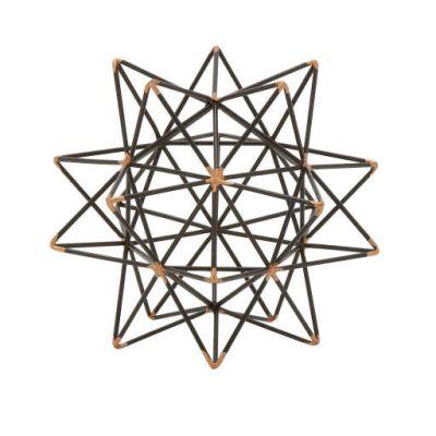 Wire Star BlackGold Iron Sculpture