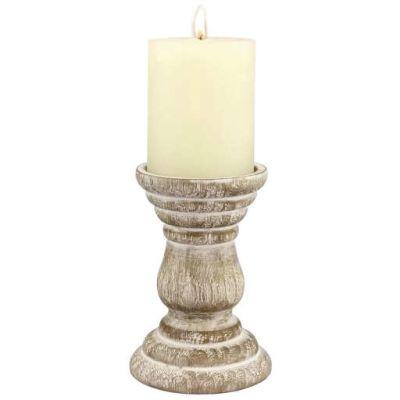 Wood Candlestick Holder