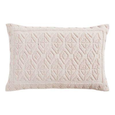 Ivory Textured Lumbar Pillow