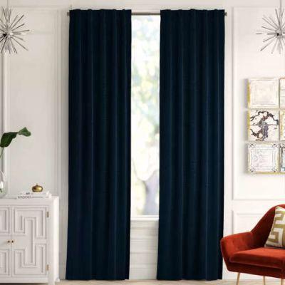 Donna Heavyweight Solid Room Darkening Pinch Pleat Panel Pair