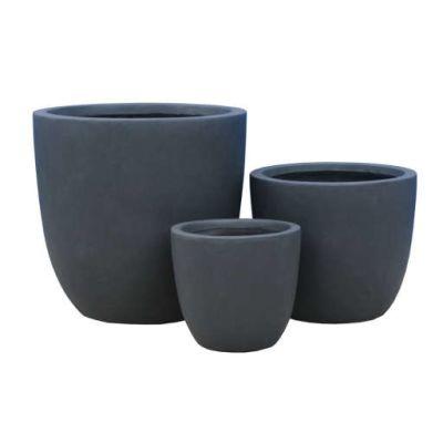 Durx-litecrete Lightweight Concrete Modern Seamless Round Cement Color Planter_Medium