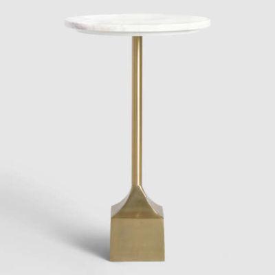 Marble And Gold Metal Norah Accent Table