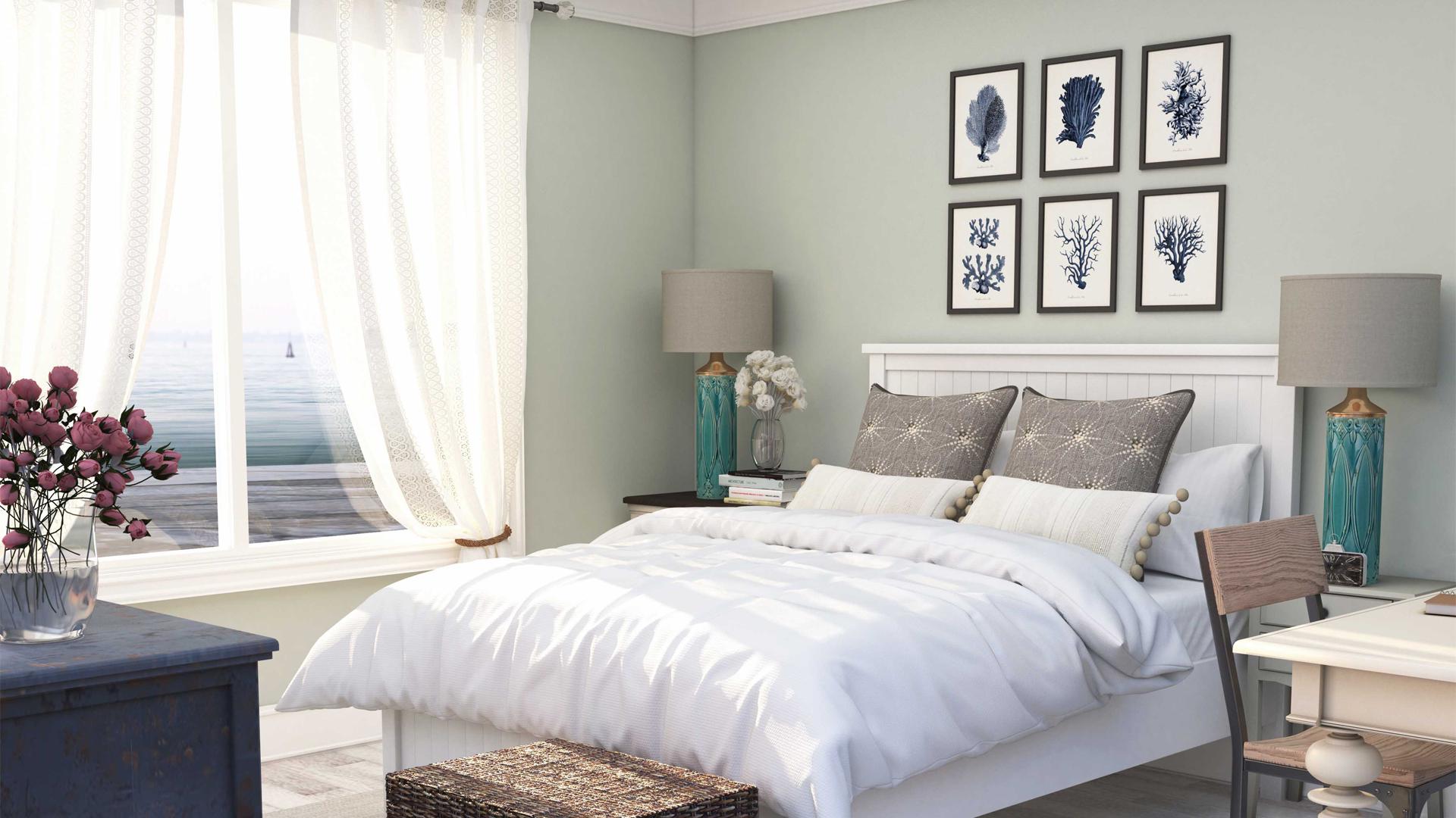 Coastal Farmhouse Guest Bedroom