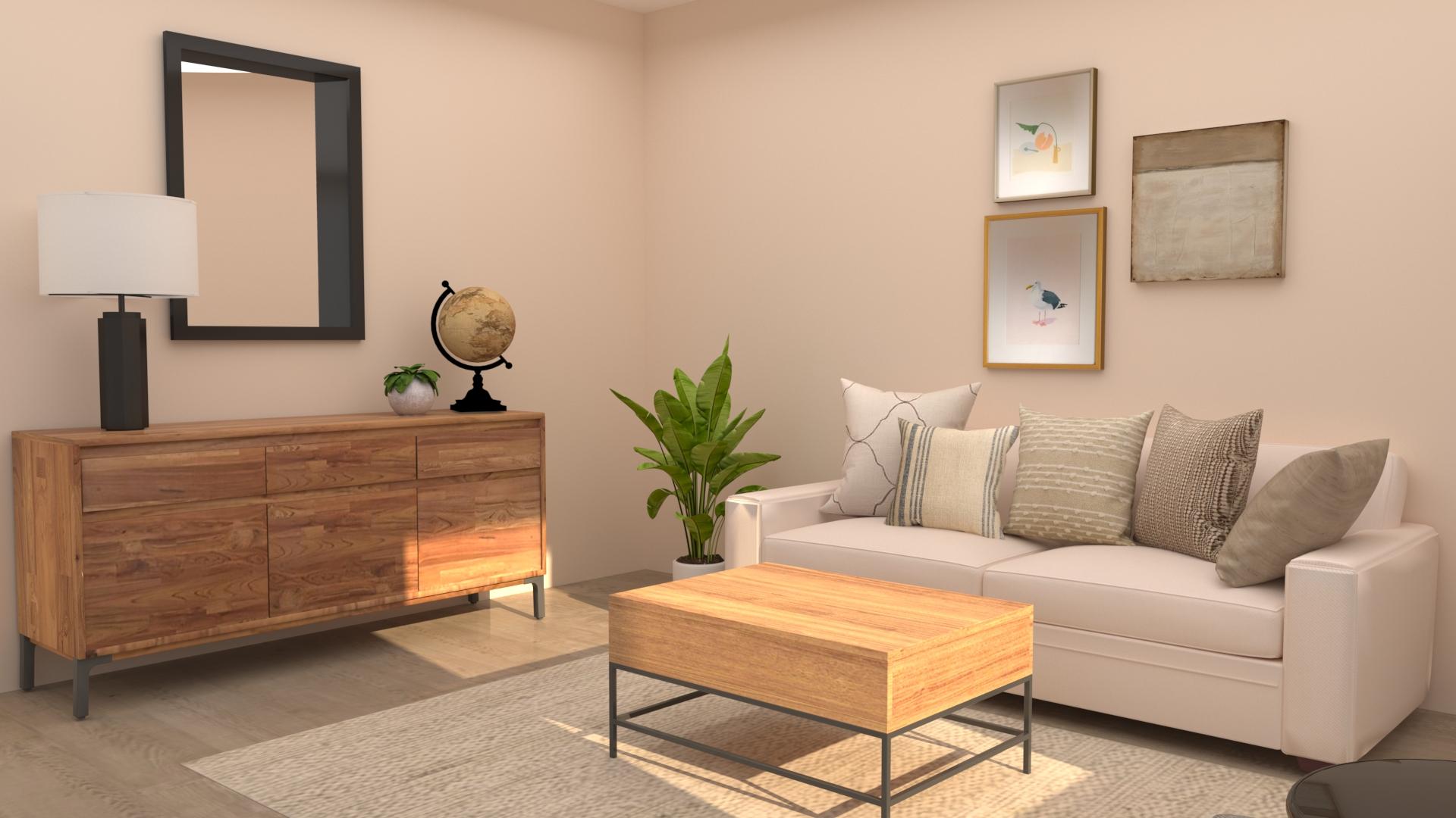 Warm Rustic Living Room With Industrial Accents