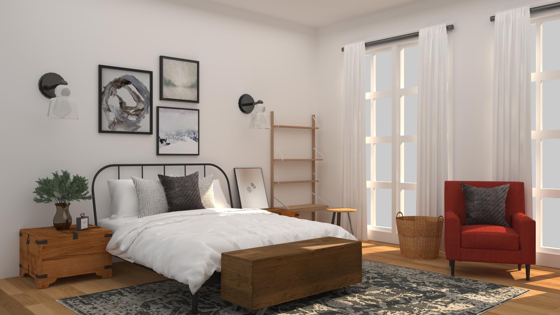 Masculine Rustic Industrial Bedroom