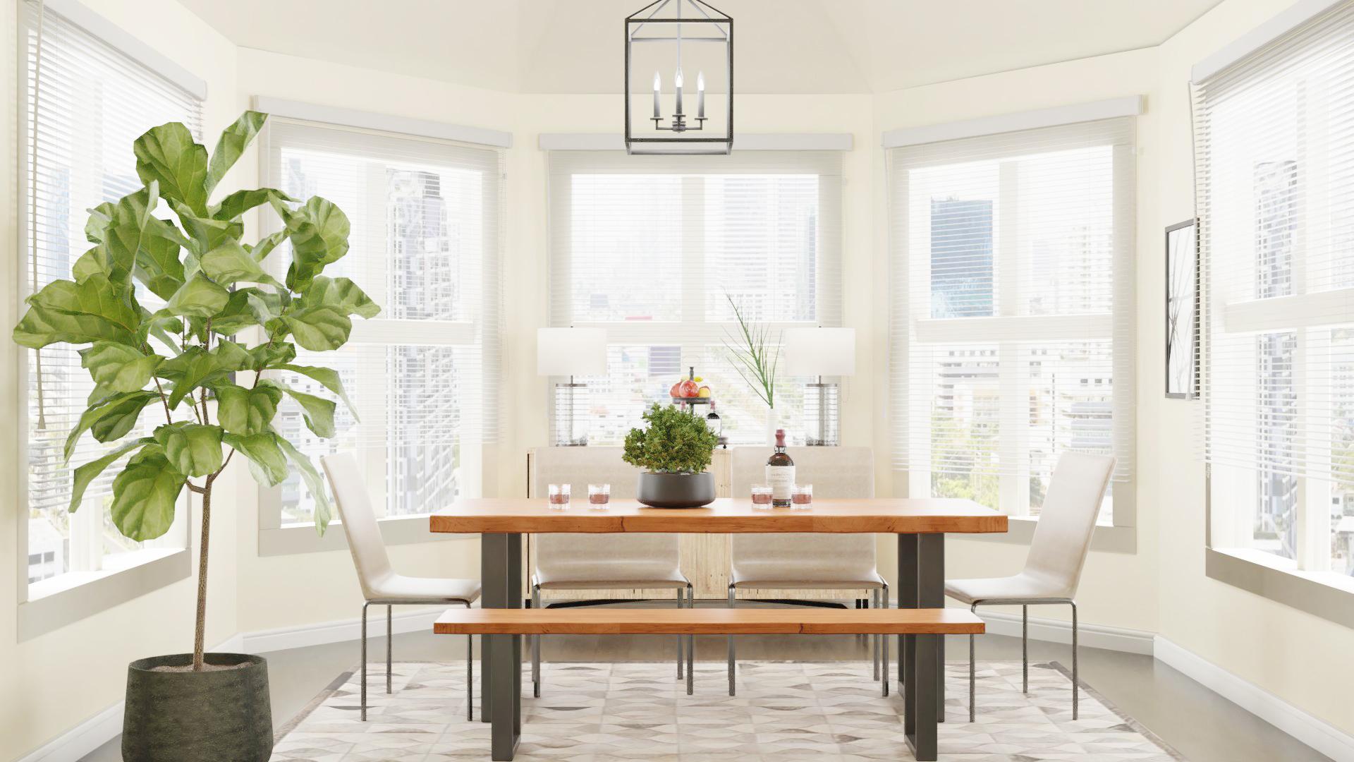 Airy Tones: Urban Farmhouse Dining Room