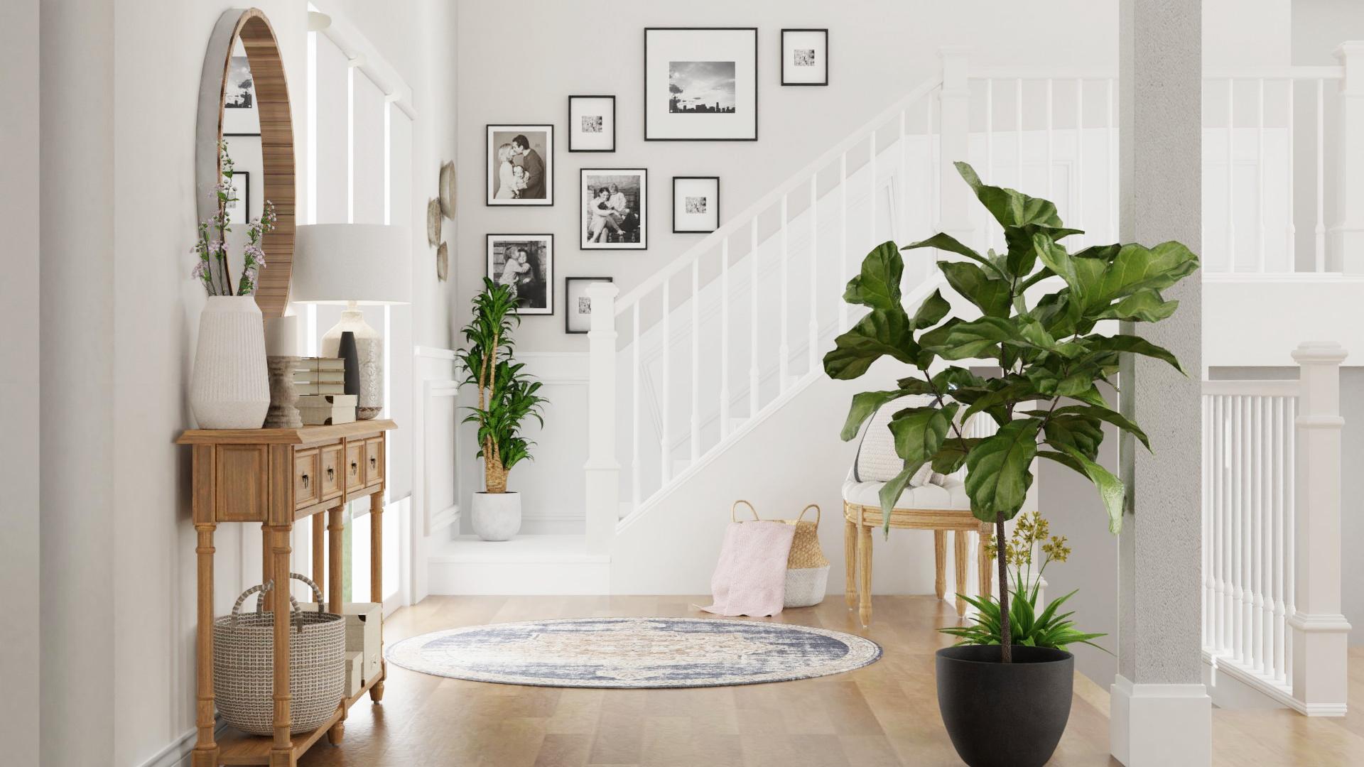A Classic Farmhouse Entryway With French Overtones