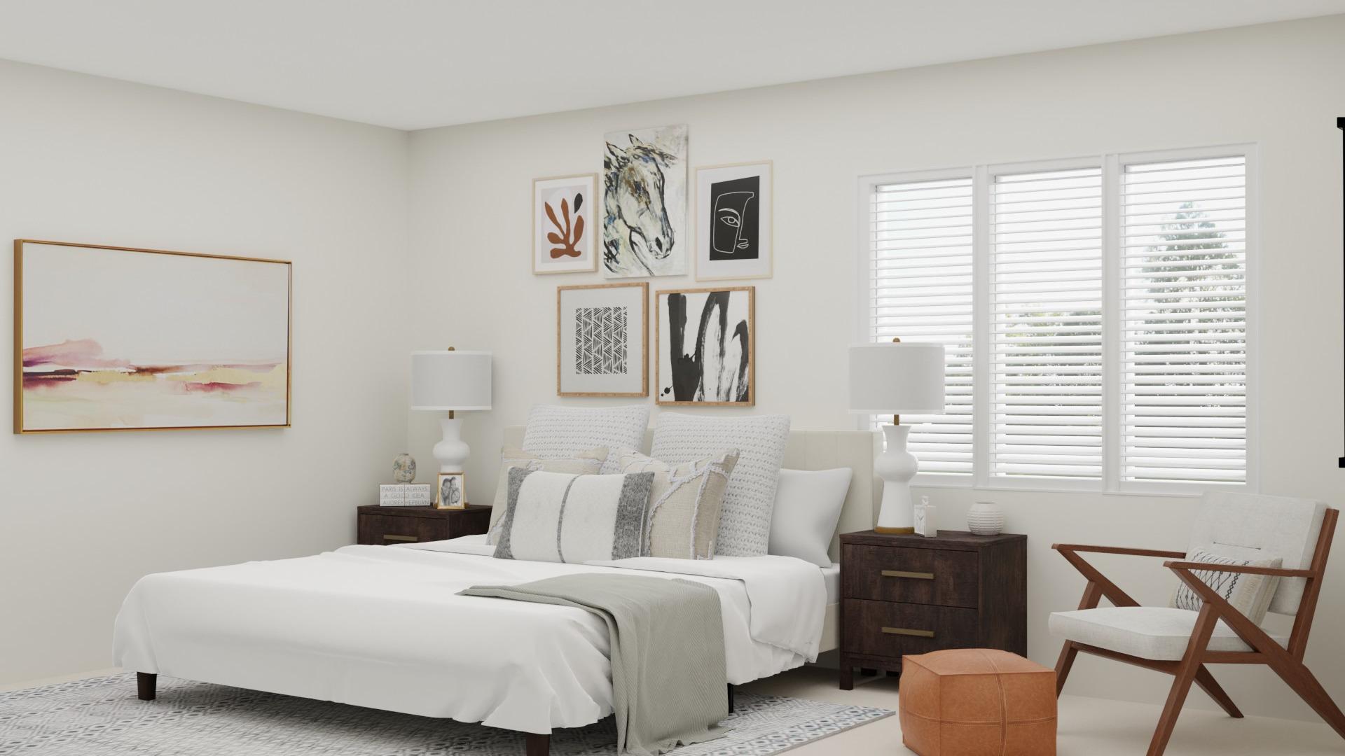 Bright + Airy: Mid-Century Contemporary Bedroom