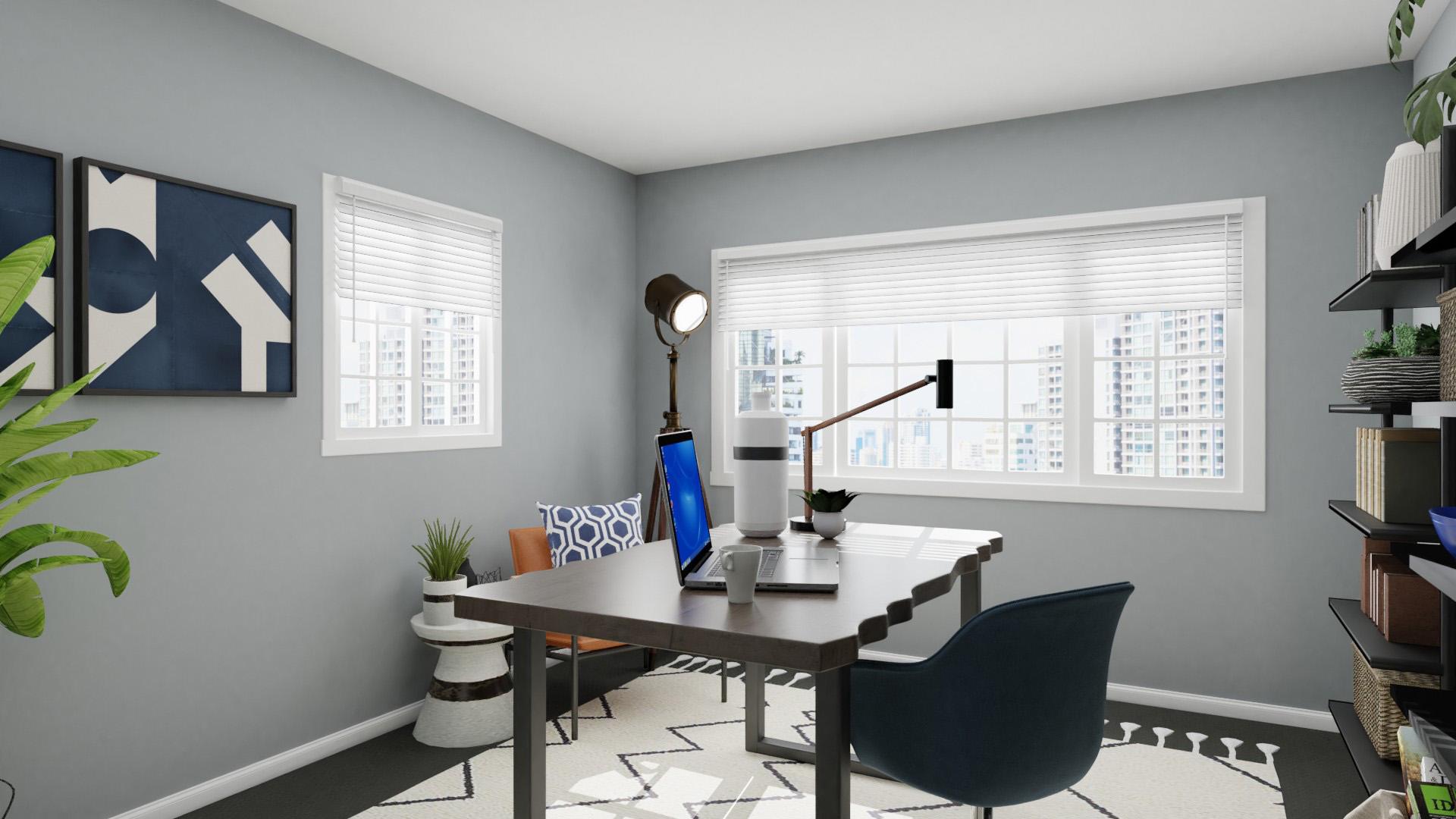 Library Feel Office: Urban Modern