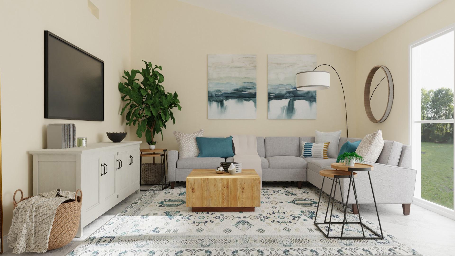 Coastal Vibes: Urban Modern Living Room
