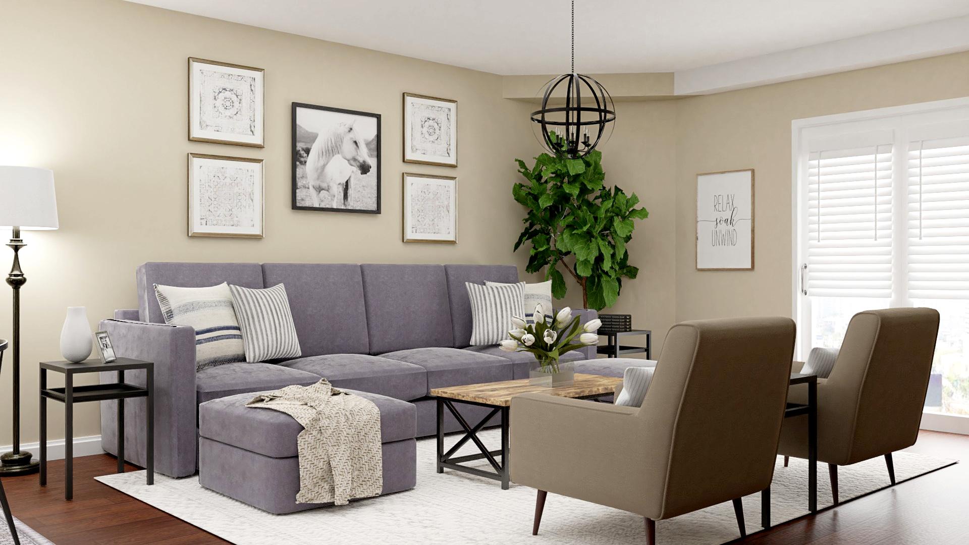 Urban Farmhouse: Living Room Design