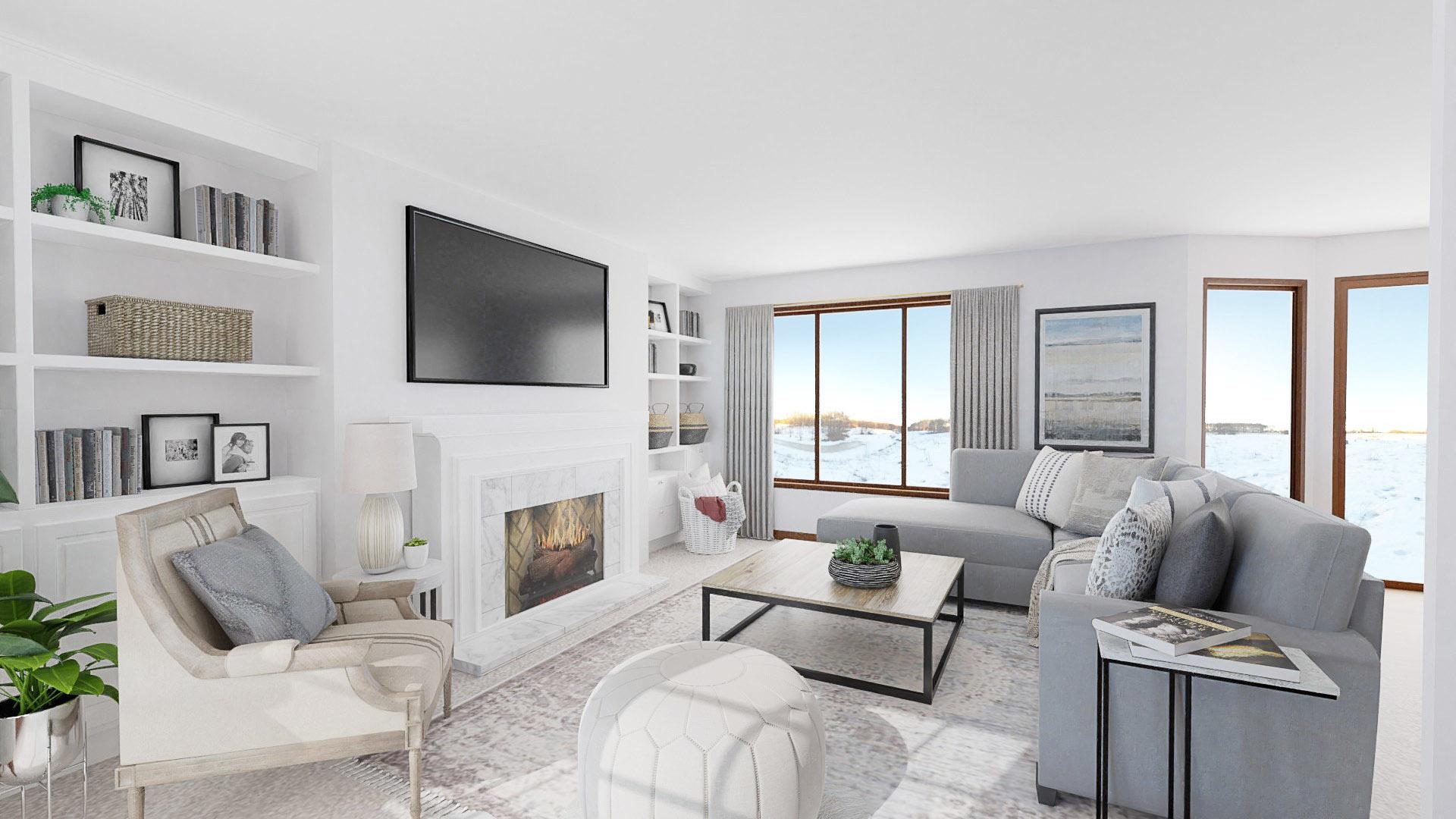 Conversational Layout: Modern Traditional Living Room