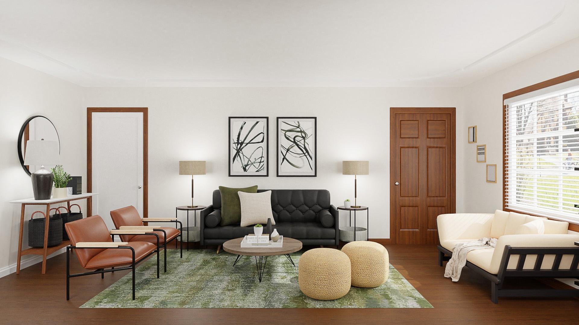 Multi-Functional Daybed:  Mid-Century Urban Living Room