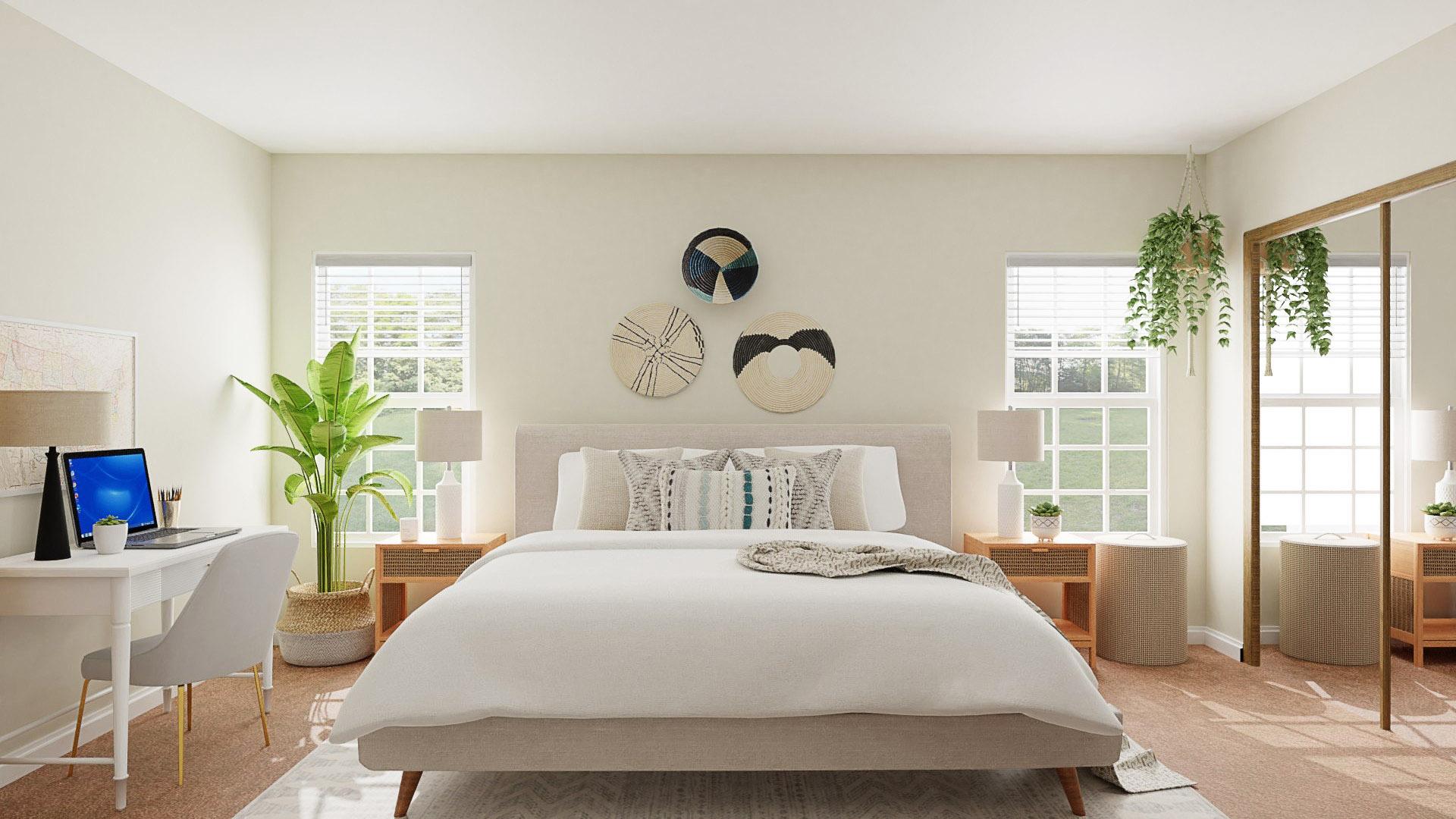 Multi Functional Space: Boho Minimalist Bedroom