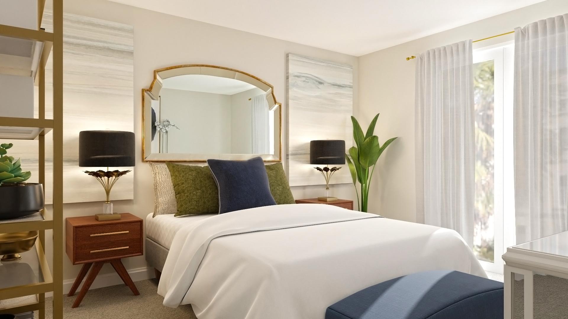 Jewel Tones: Elegant Glam Bedroom