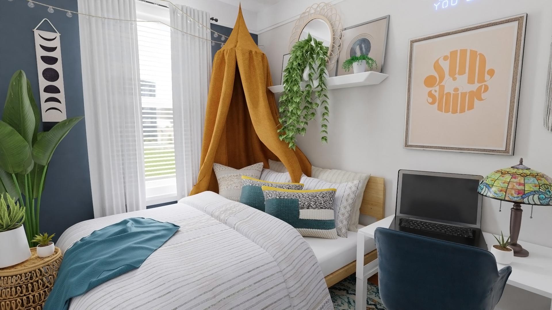 Small Space Ideas: Modern Eclectic Bedroom