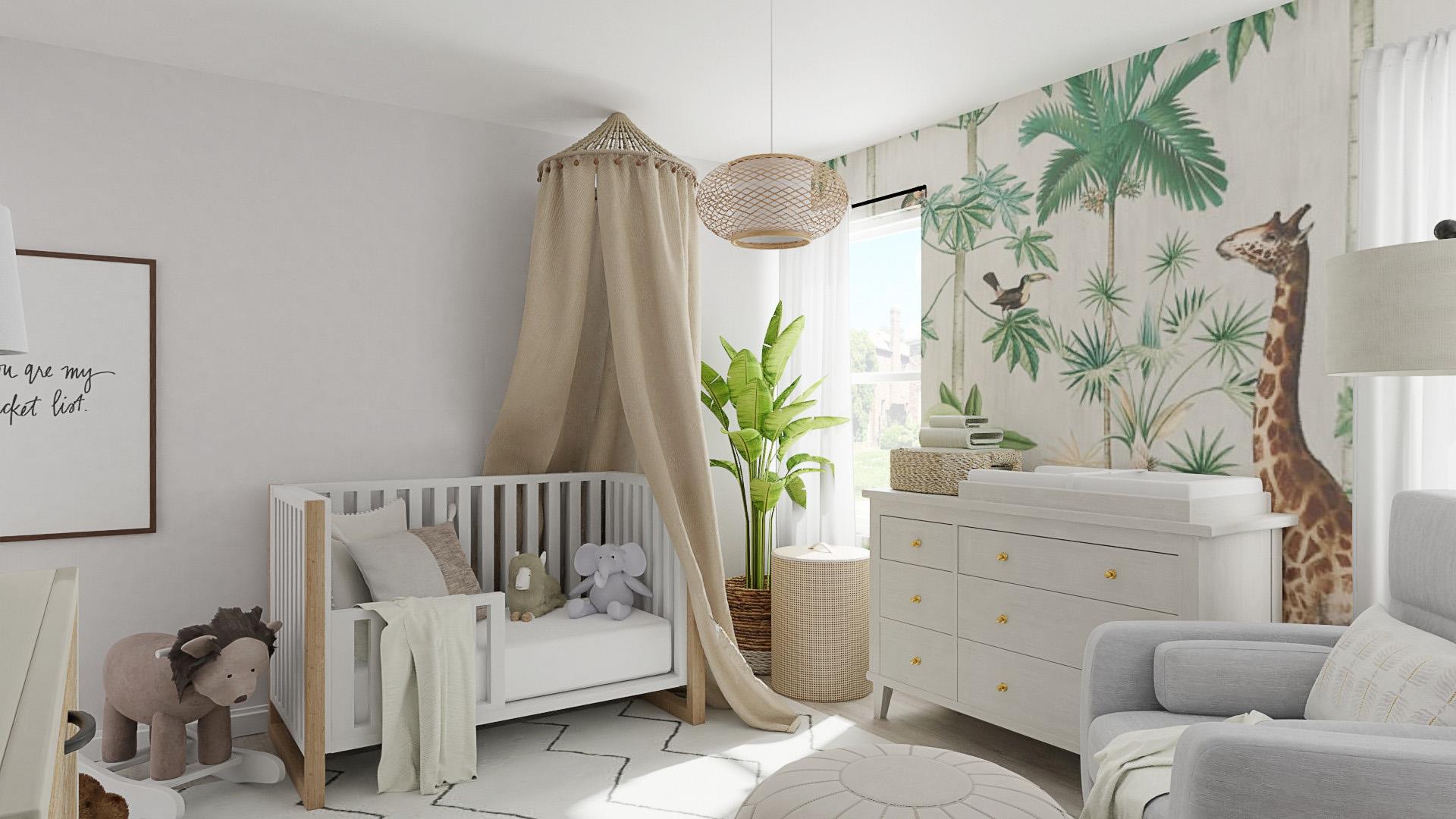 Storybook Safari Wallpaper : A Boho Scandinavian Nursery