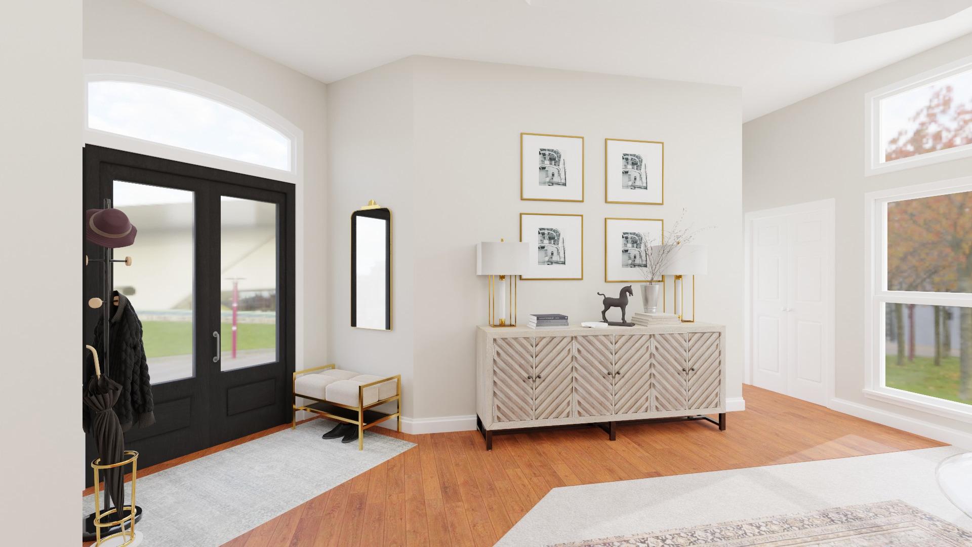 Heirloom Mirror:  Classic Transitional Entry