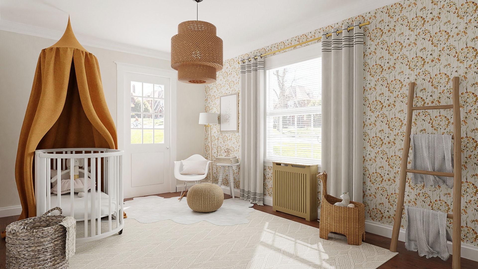 Floral Wallpaper:  Scandinavian Nursery