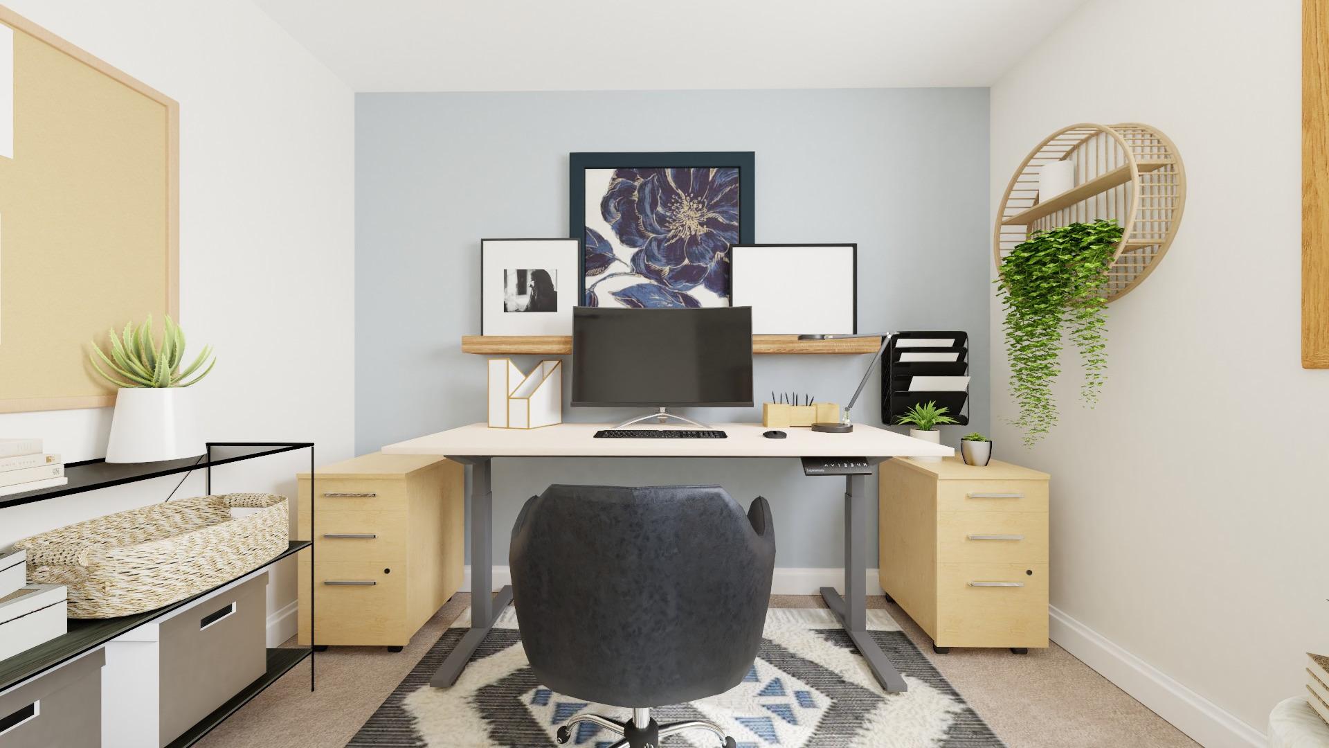 Statement Art: Boho Eclectic Home Office
