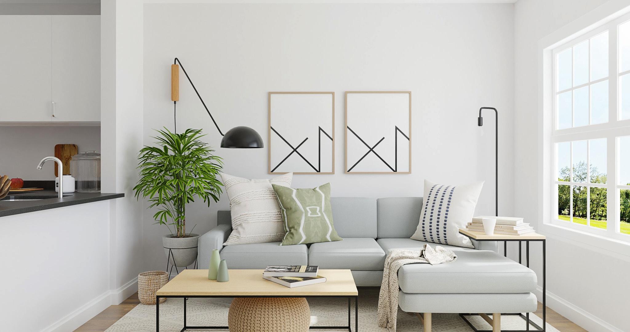 Small Space Living Area: Minimalist Living Room