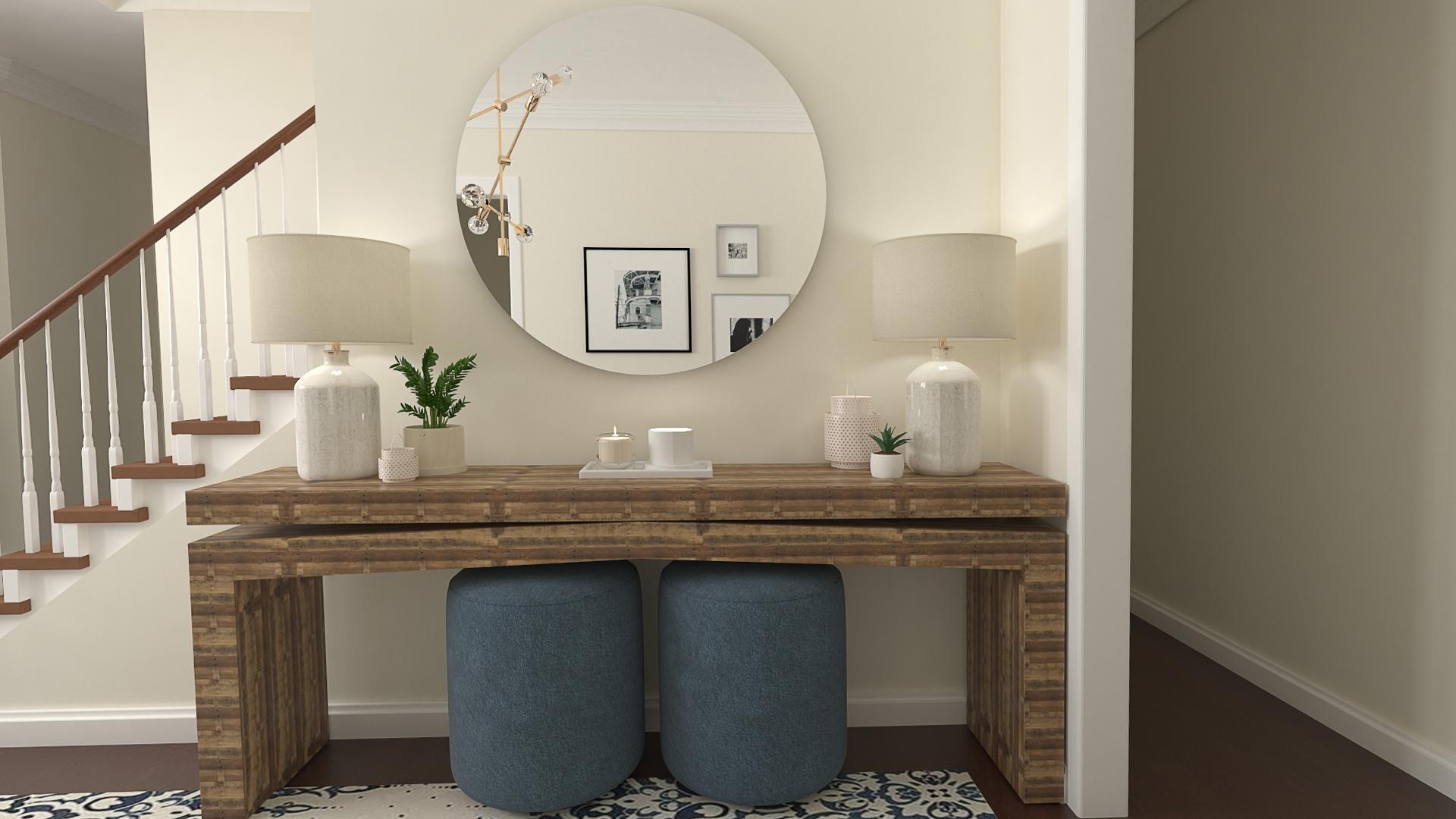 Sputnik Chandelier: Modern Farmhouse Entry