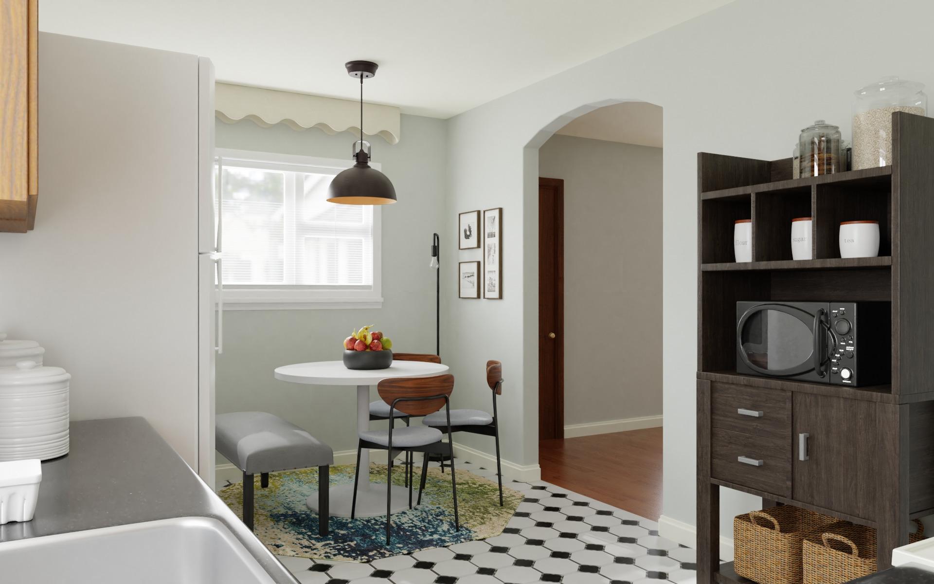 Multi Functional Space:  Urban Mid Century Dining Room