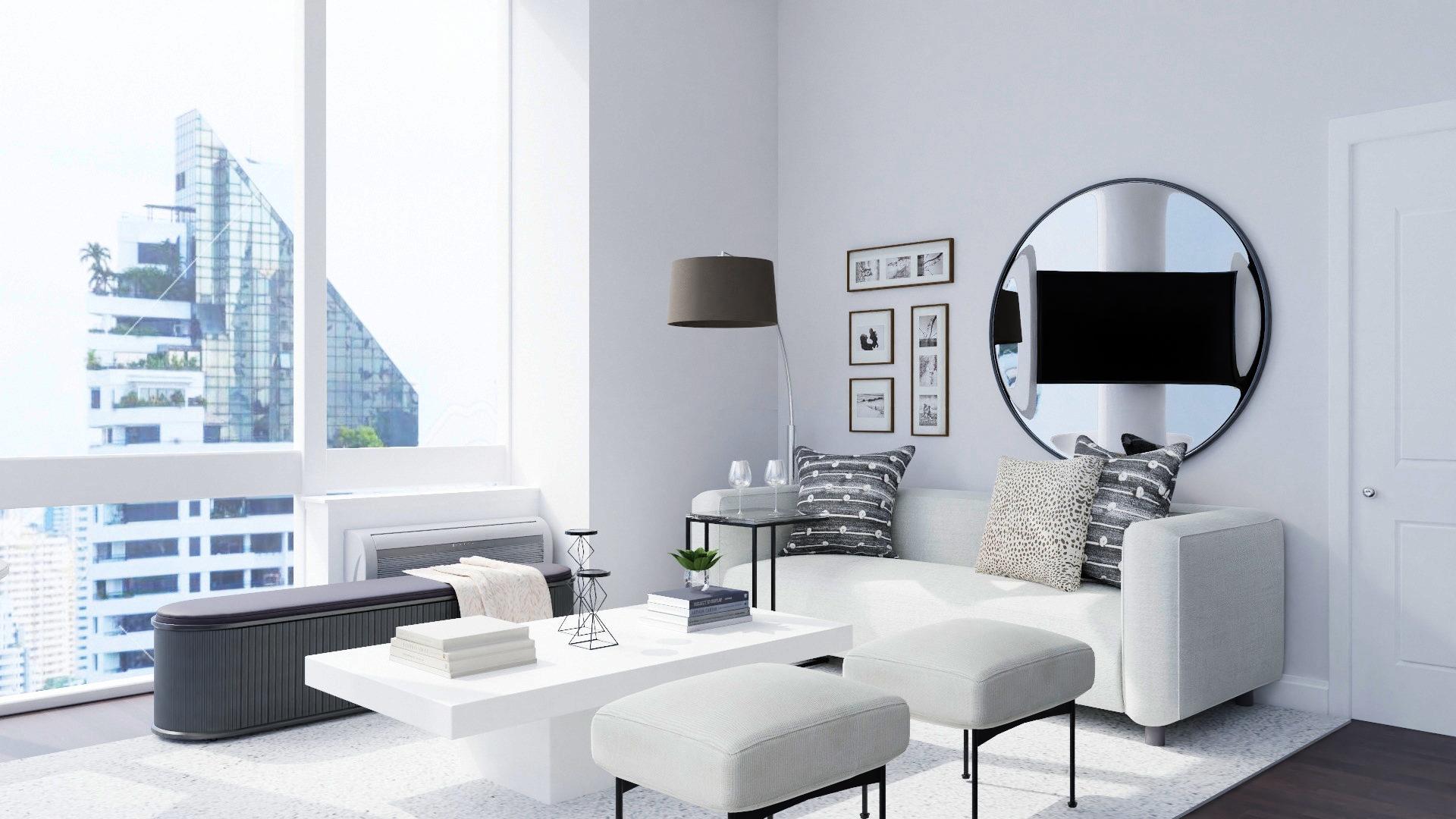 Black and White: Modern Industrial Living Room
