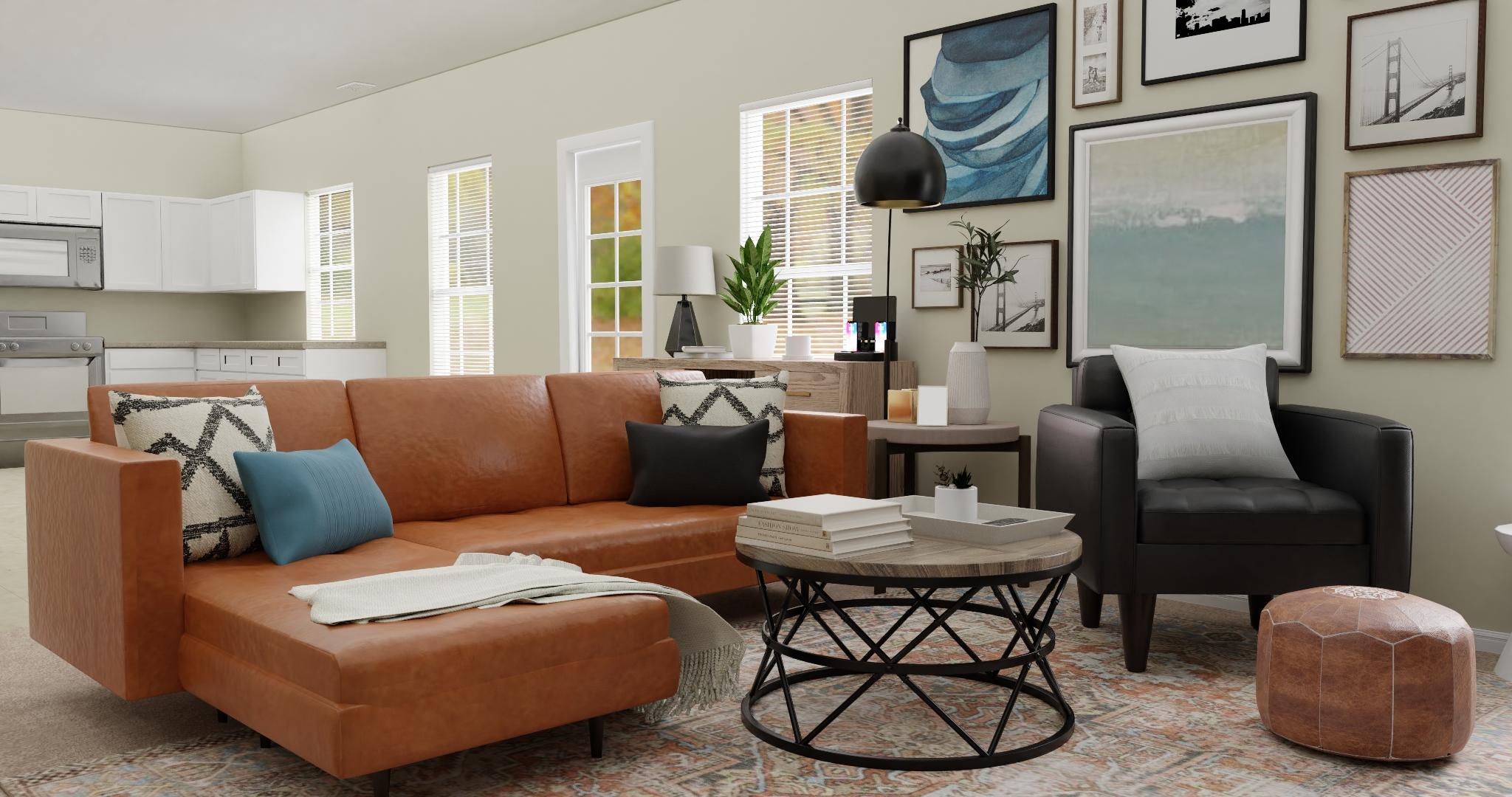 Gallery Wall: Modern Rustic Living Room