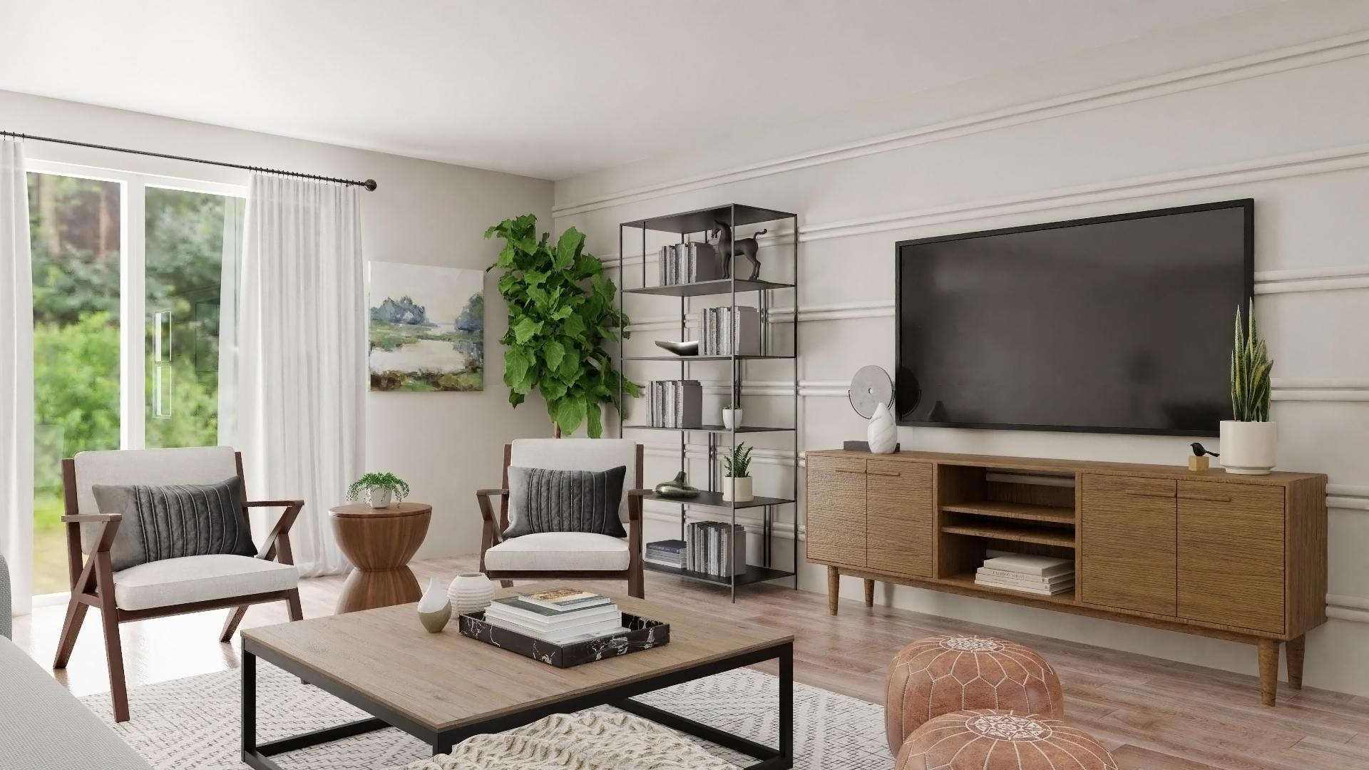 Extra Seating: Urban Modern Living Room