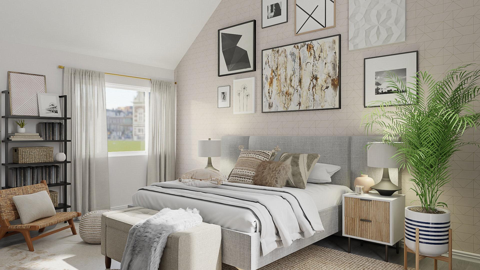 Eclectic Gallery Wall: Urban Boho Bedroom