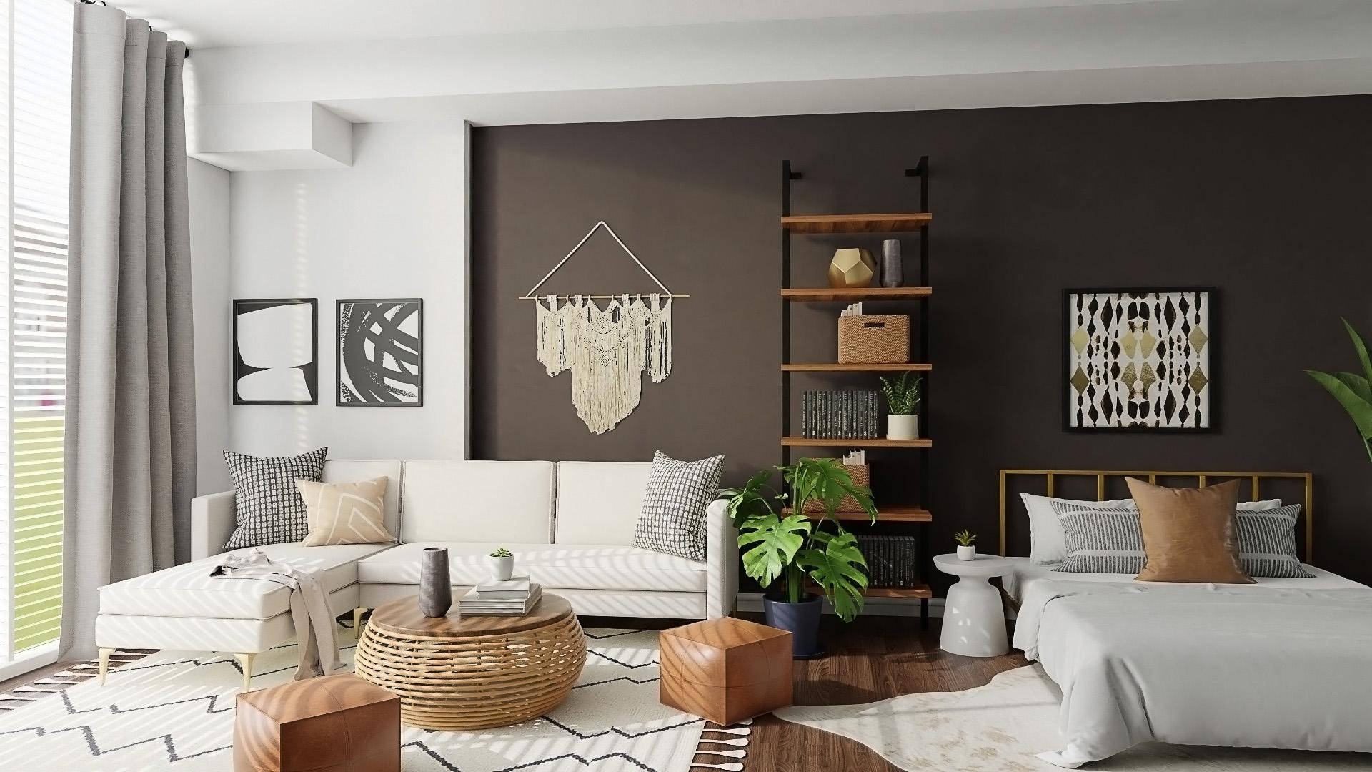 Statement Charcoal:  Modern Boho Studio