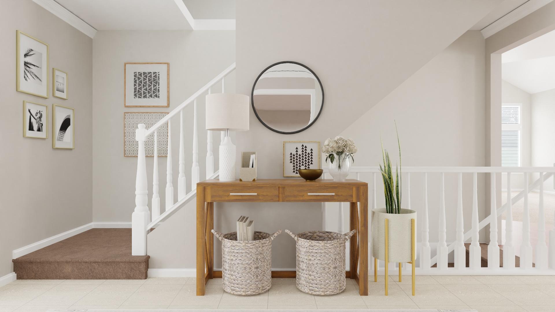 Warm Woods: Classic Transitional Entryway