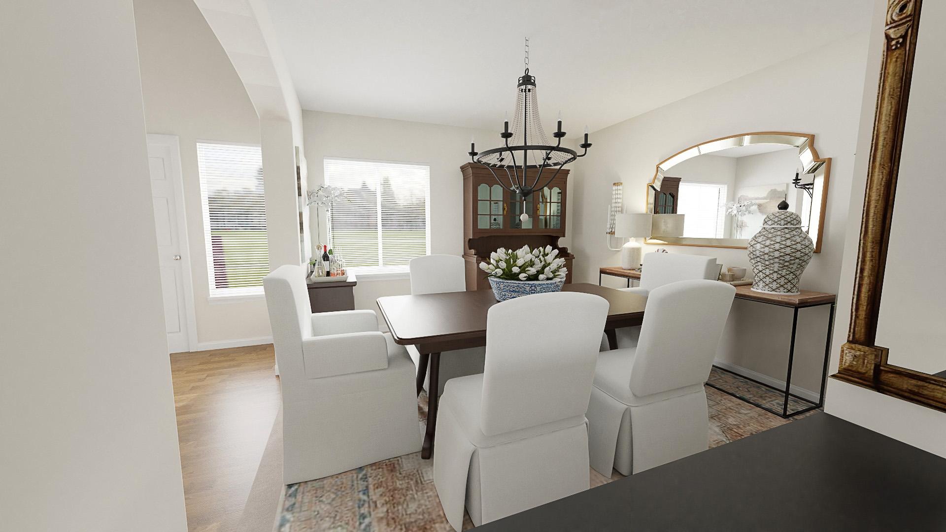 Slipcovered Dining Chairs:  Classic Traditional Dining Room