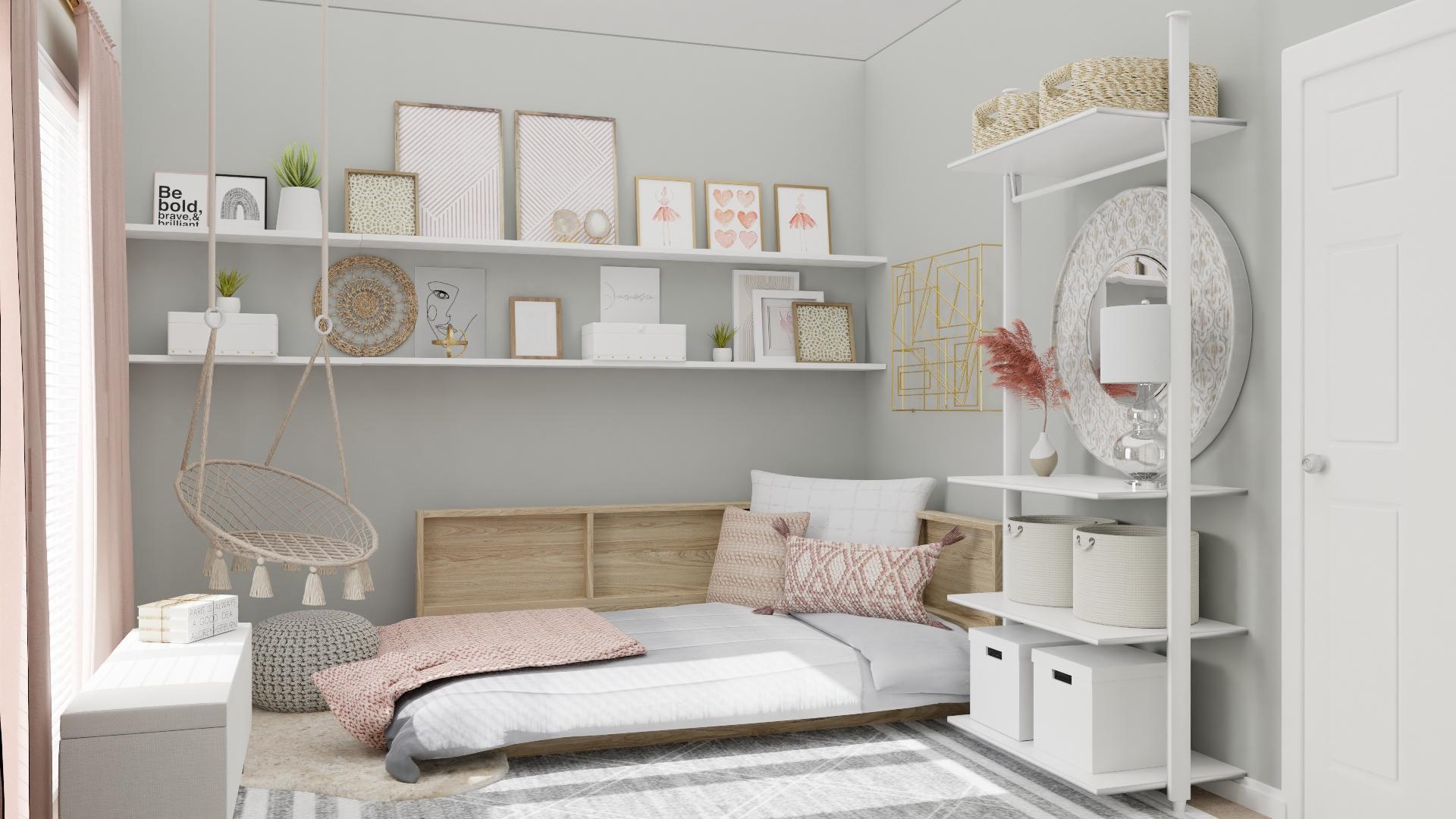 Display Shelving:  Scandinavian Kid's Room