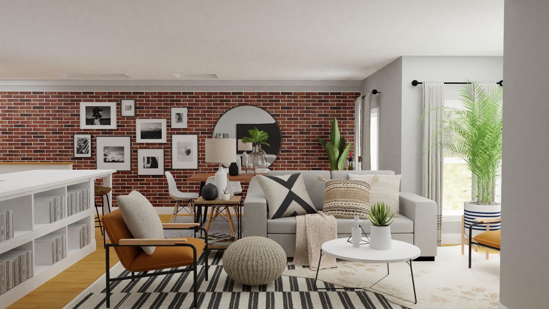 Dreamy Open Industrial Boho Living Room