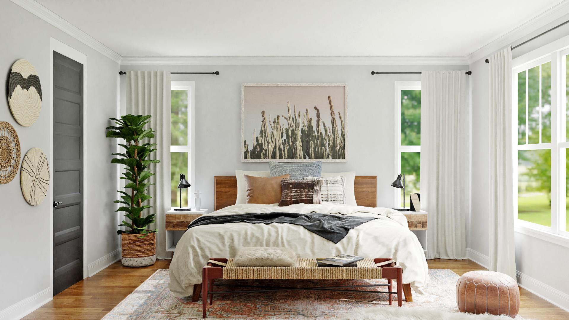 A Rustic Boho Bedroom with a Dreamy Reading Nook