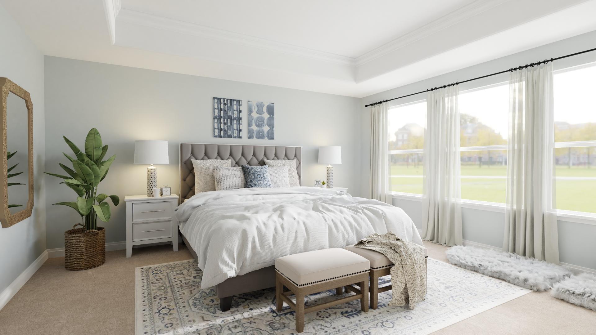 A Hotel-Worthy Relaxing Coastal Inspired Neutral Bedroom