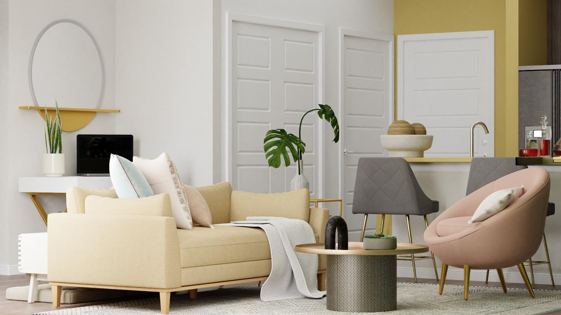 Ultra-Detailed Eclectic Glam Living Room with Tons of Personality