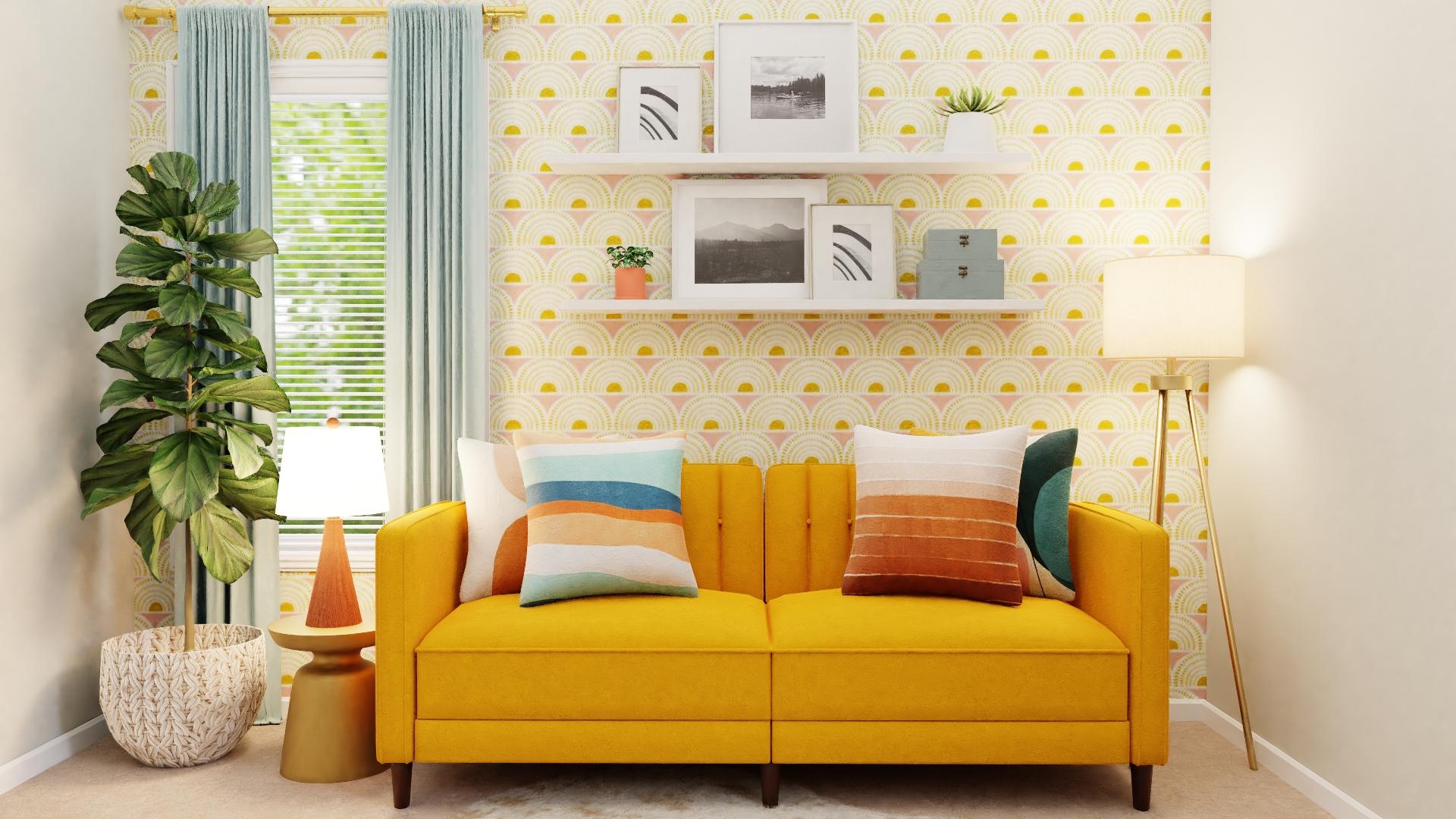 Bright Eclectic Glam Home Office