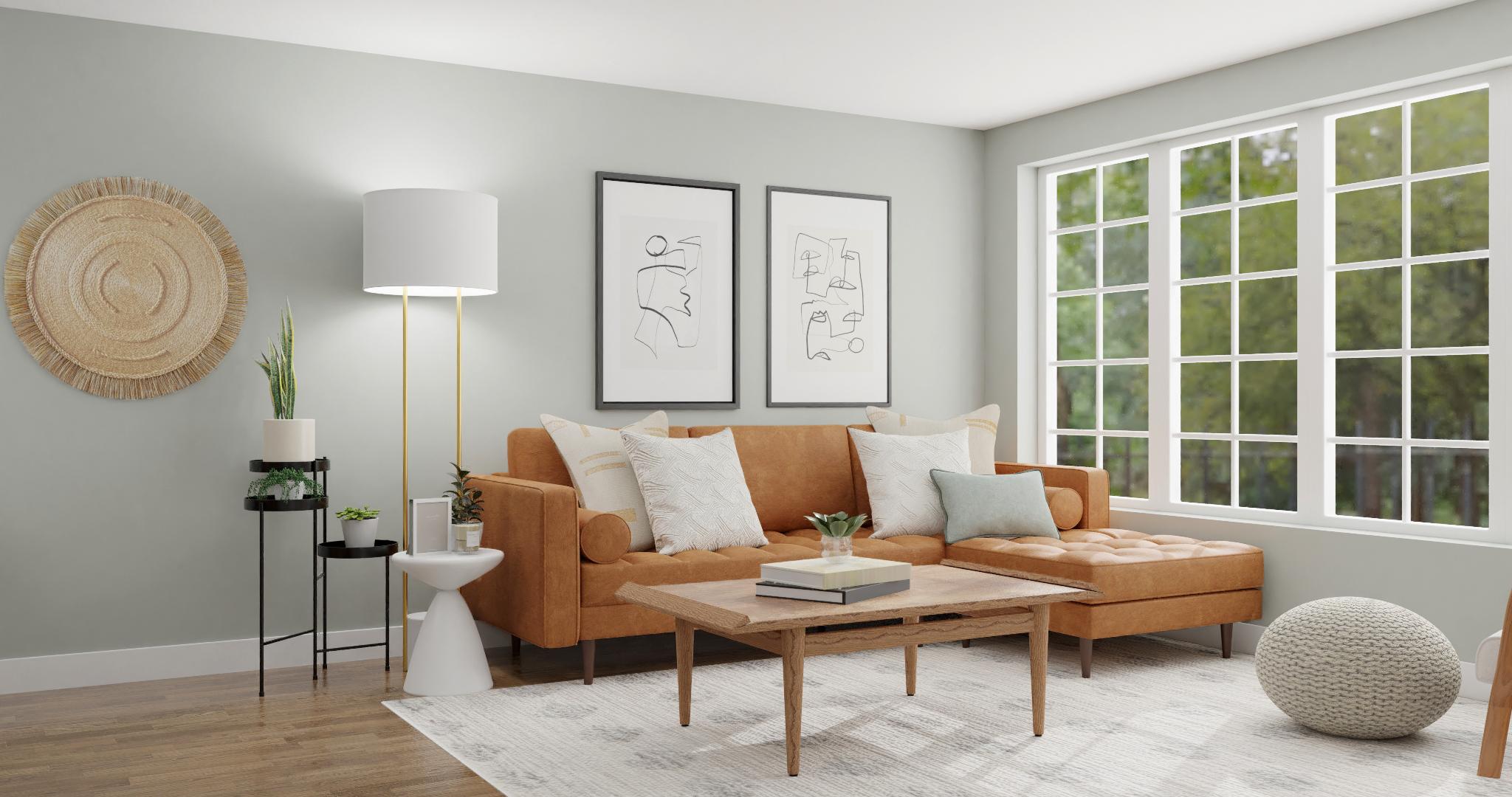 Relaxing Mid-Century Living Room